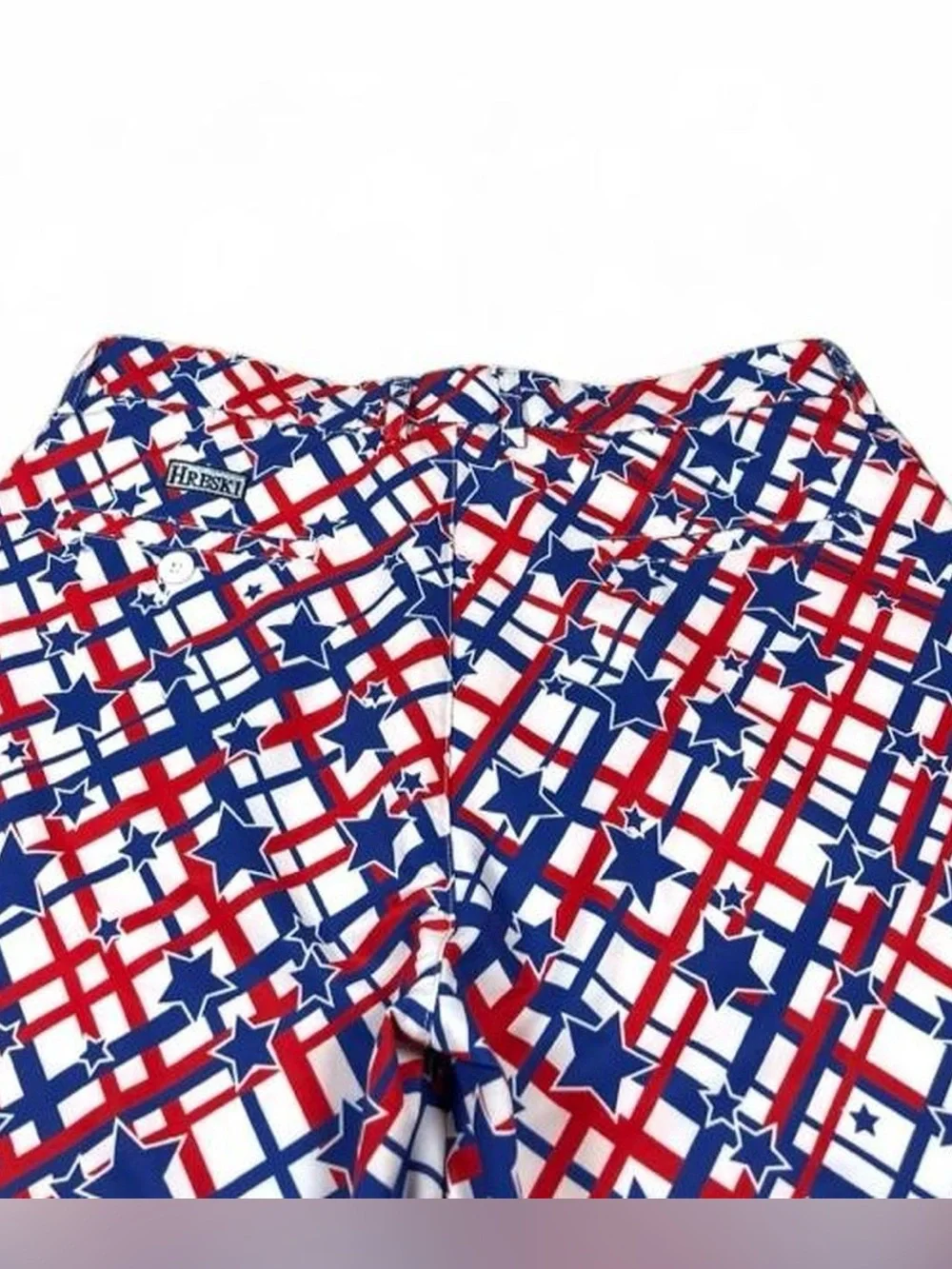 NWOT Hreski 203 Dry-FIT Golf Shorts Red White & Blue Men’s Size W34 L10 Wicking